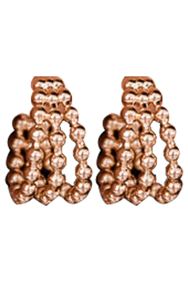 Beaded Hoops | Pink Lily