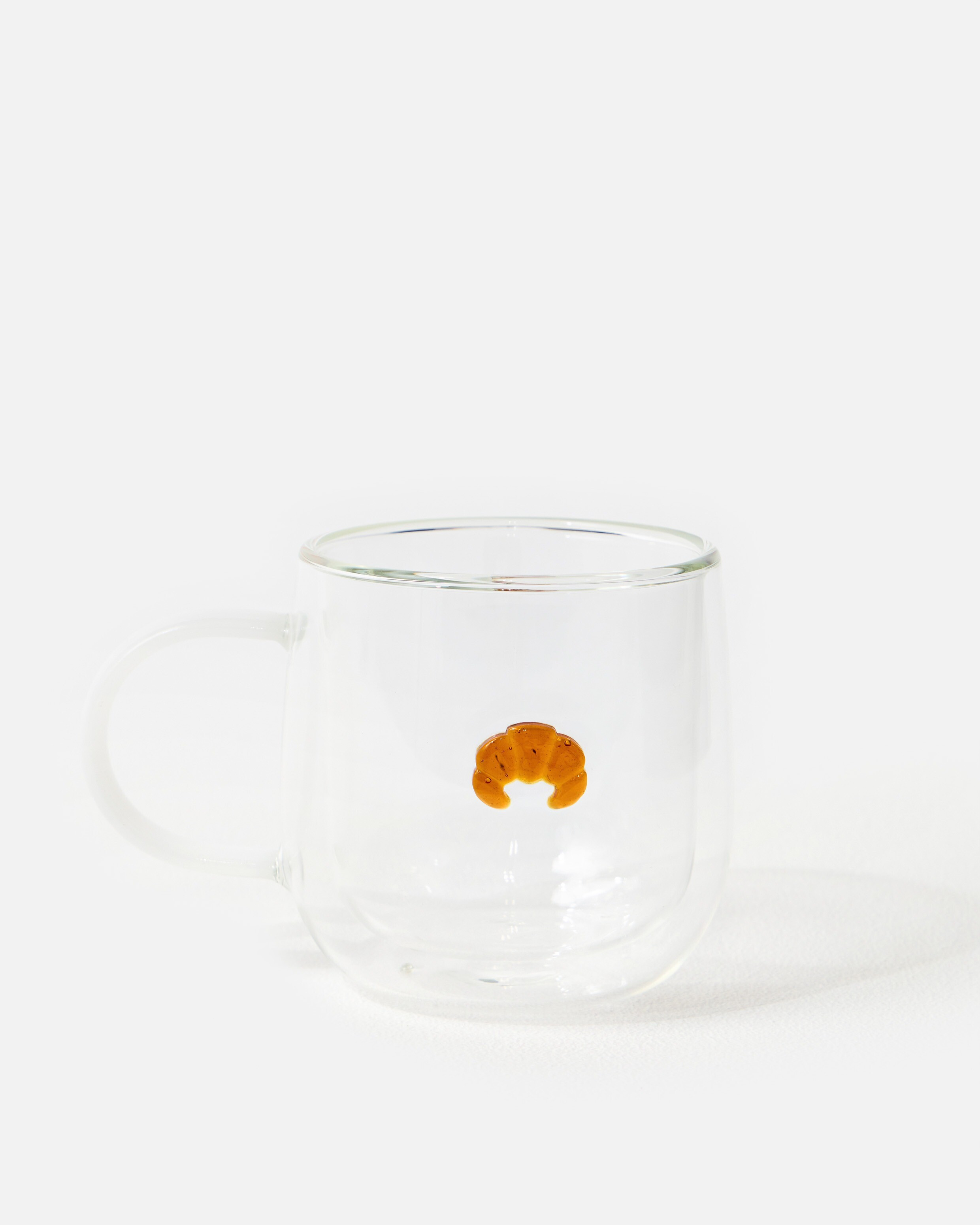 Croissant Clear Glass Mug | Oliver Bonas (Global)