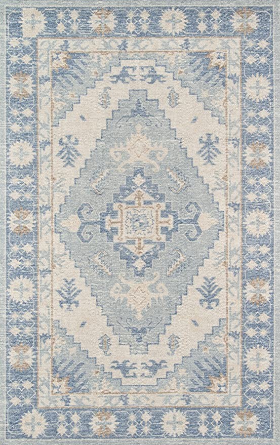 Momeni Anatolia Wool and Nylon Area Rug, 7'9" X 9'10", Blue | Amazon (US)