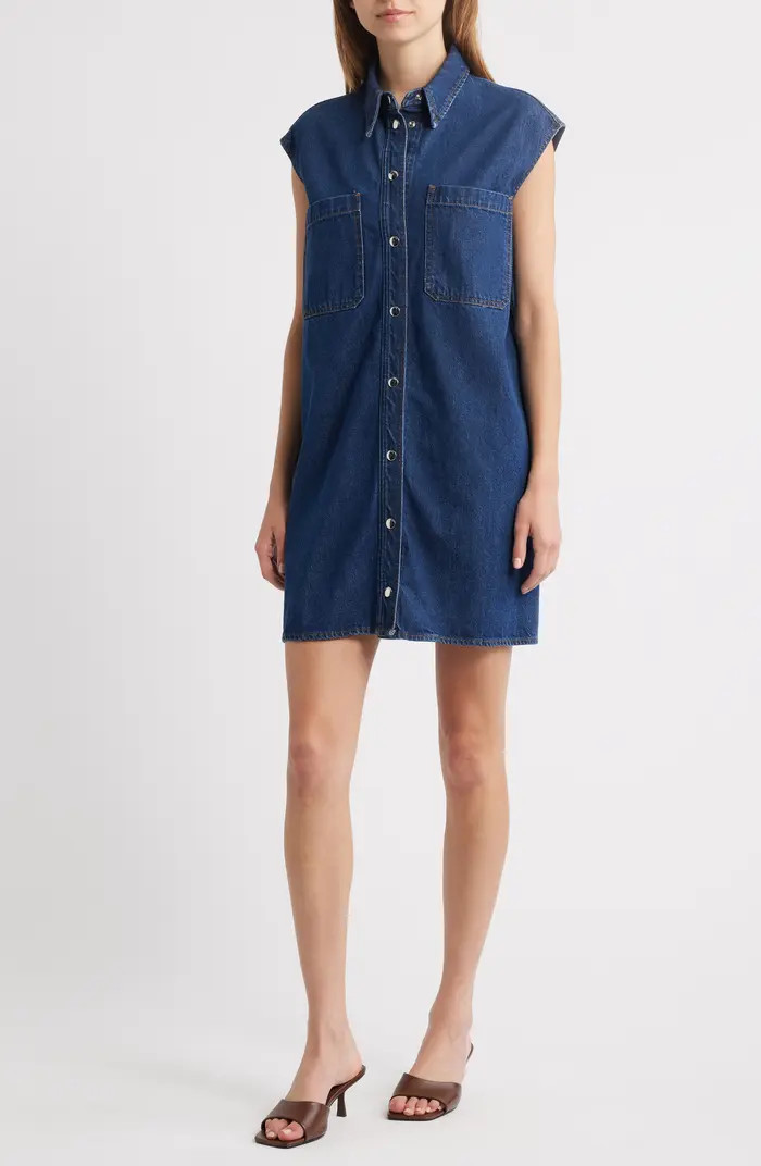 The Sleeveless Denim Mini Shirtdress | Nordstrom