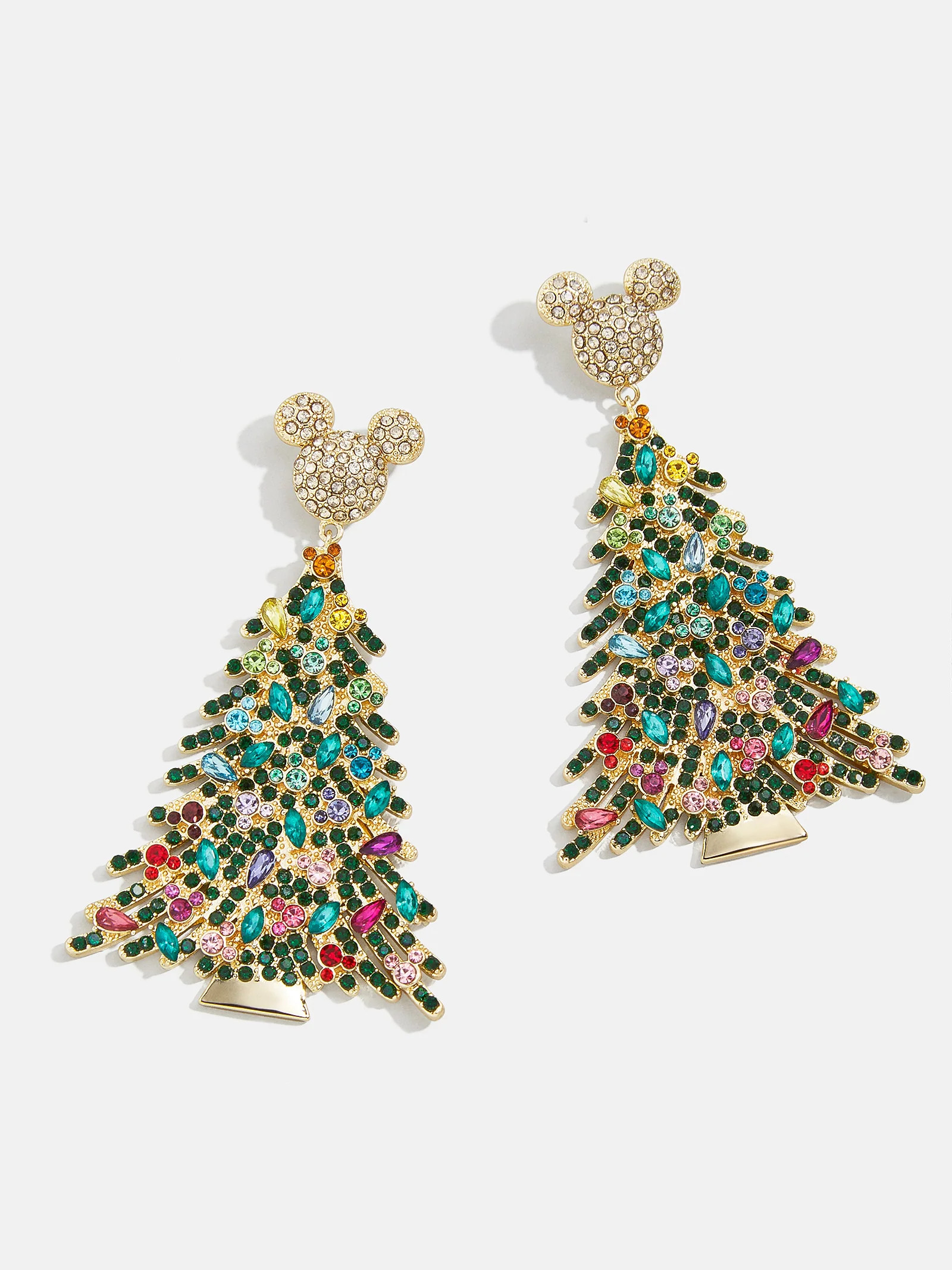 Mickey Mouse Disney Christmas Tree Earrings - Green | BaubleBar (US)