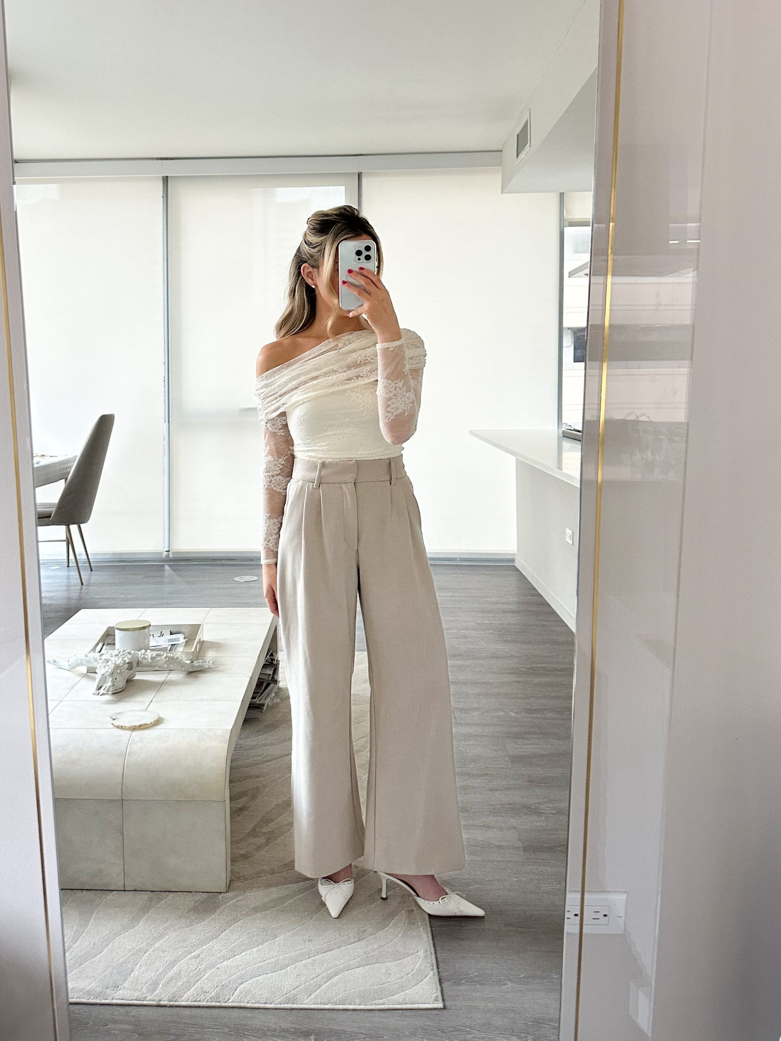daily outfit: Chicago
* these pants come in petite length 

trousers, petite pants, Abercrombie Sloane pants, Tony Bianco, daily outfit style ootd fashion, neutral outfit 

#LTKWedding #LTKShoeCrush #LTKPetite