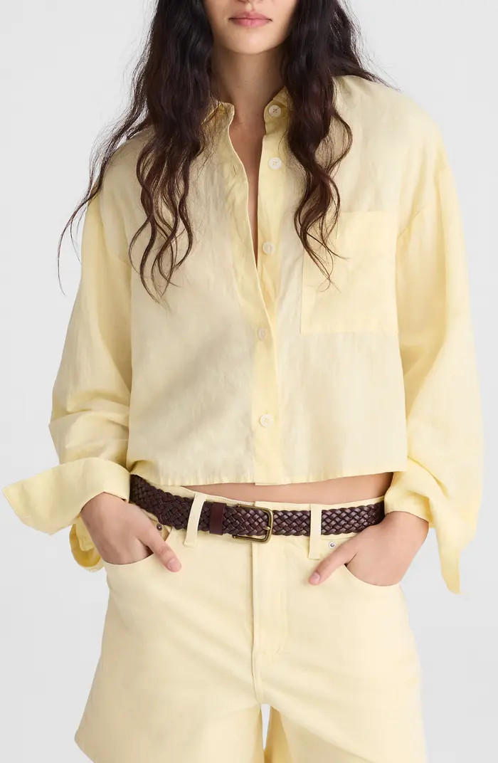 Madewell Linen & Cotton Straight Hem Shirt | Nordstrom | Nordstrom