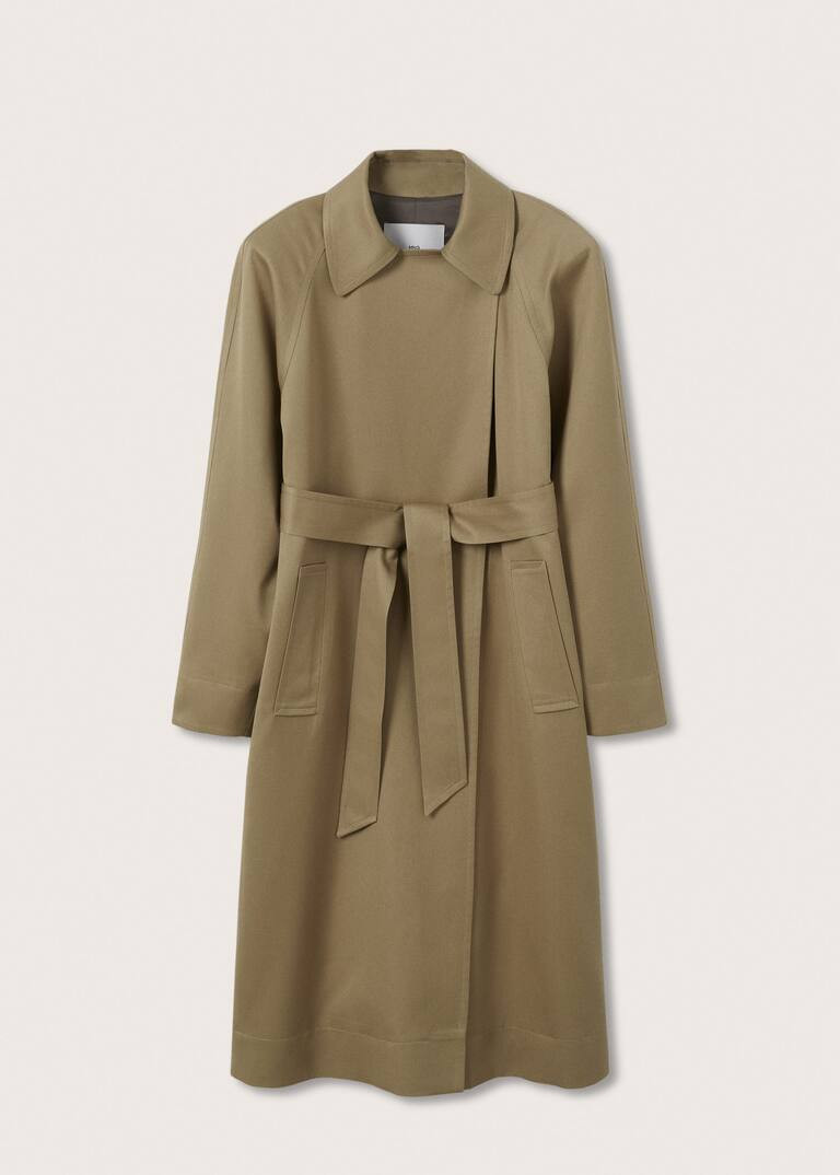 Oversized cotton trench | MANGO (US)