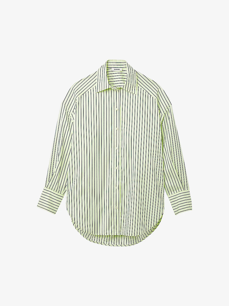 Faro striped oversized cotton-blend shirt | Selfridges