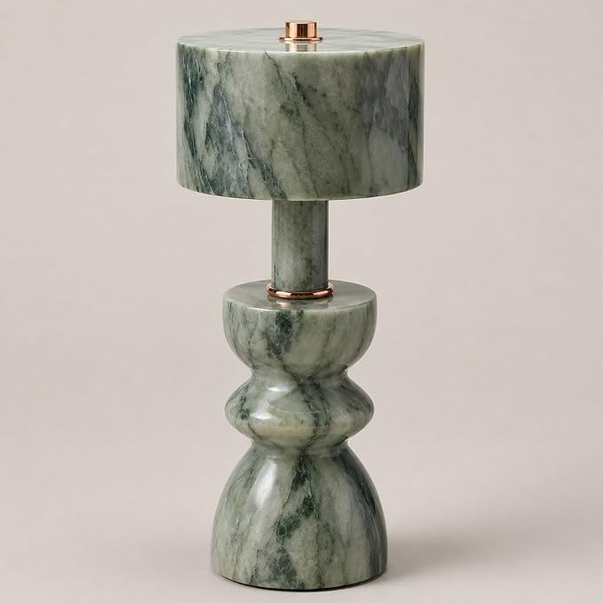 MIXL-Green Jade Marble Table Lamp,Cordless Rechargeable Marble Lamp,Art Deco Lamps for Night Stan... | Amazon (US)