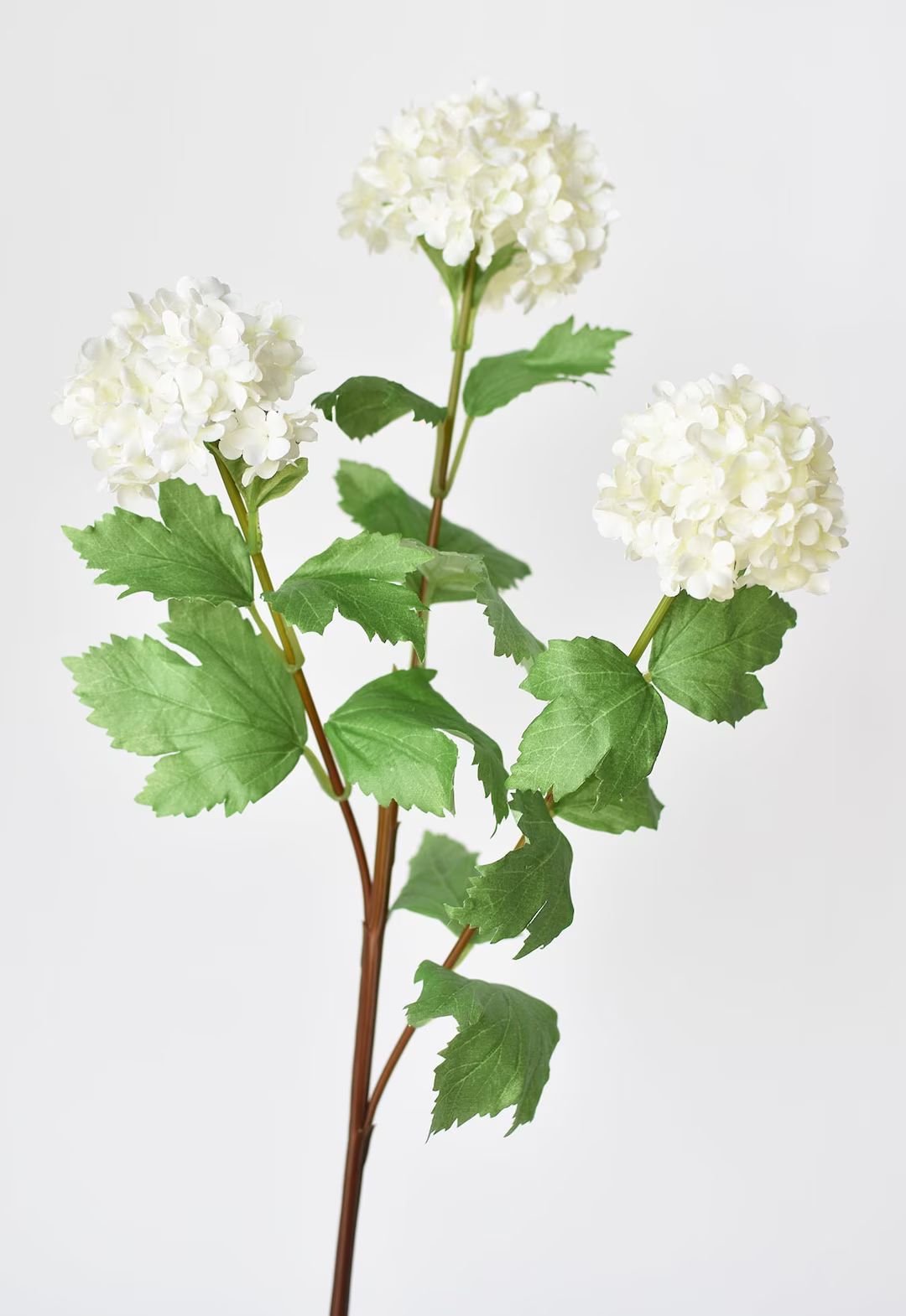 29" Faux White Snowball Hydrangea Stem | Etsy (US)