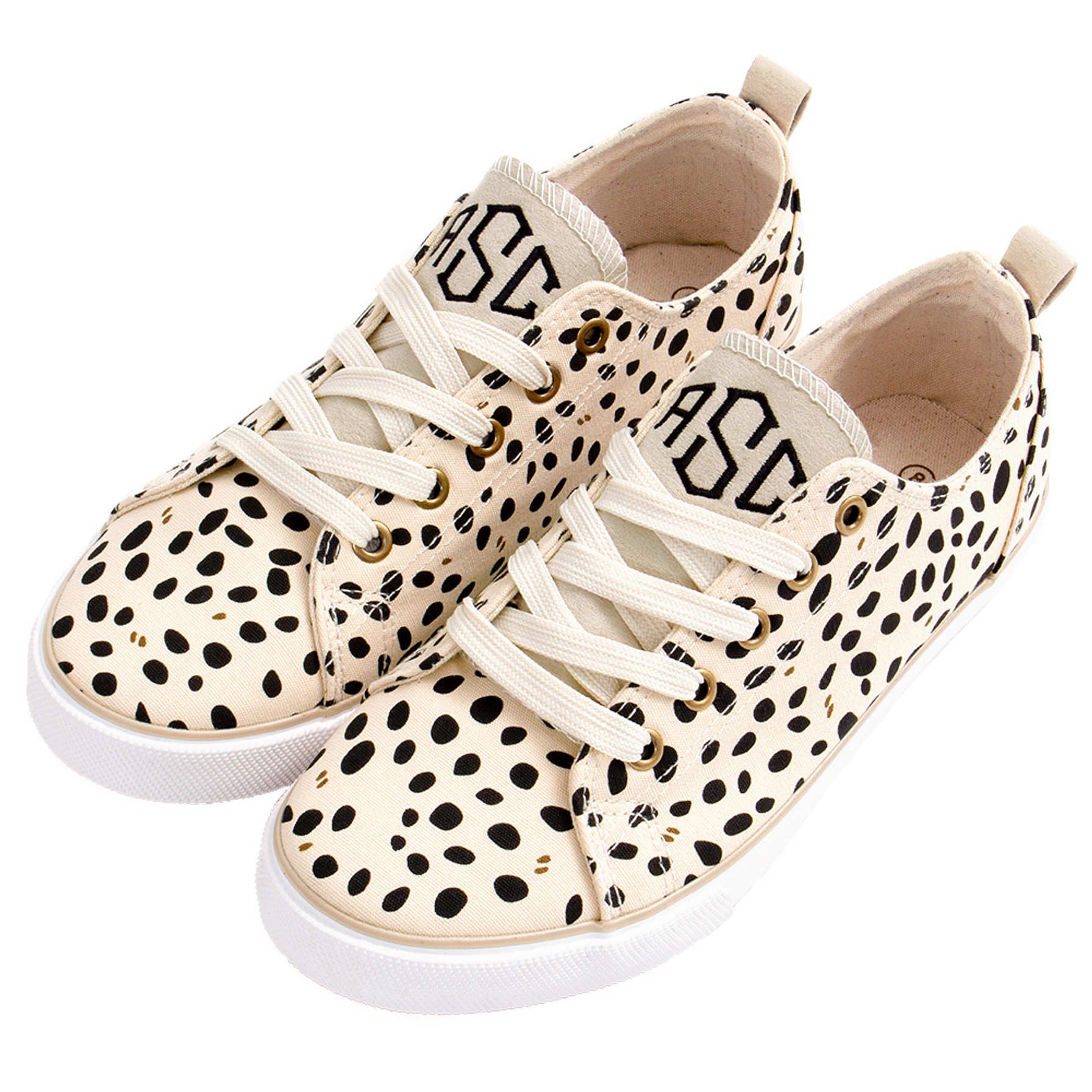 Monogrammed Spotted Sneakers | Marleylilly