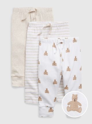 Baby 100% Organic Cotton First Favorites Pull-On Pants (3-Pack) | Gap (US)
