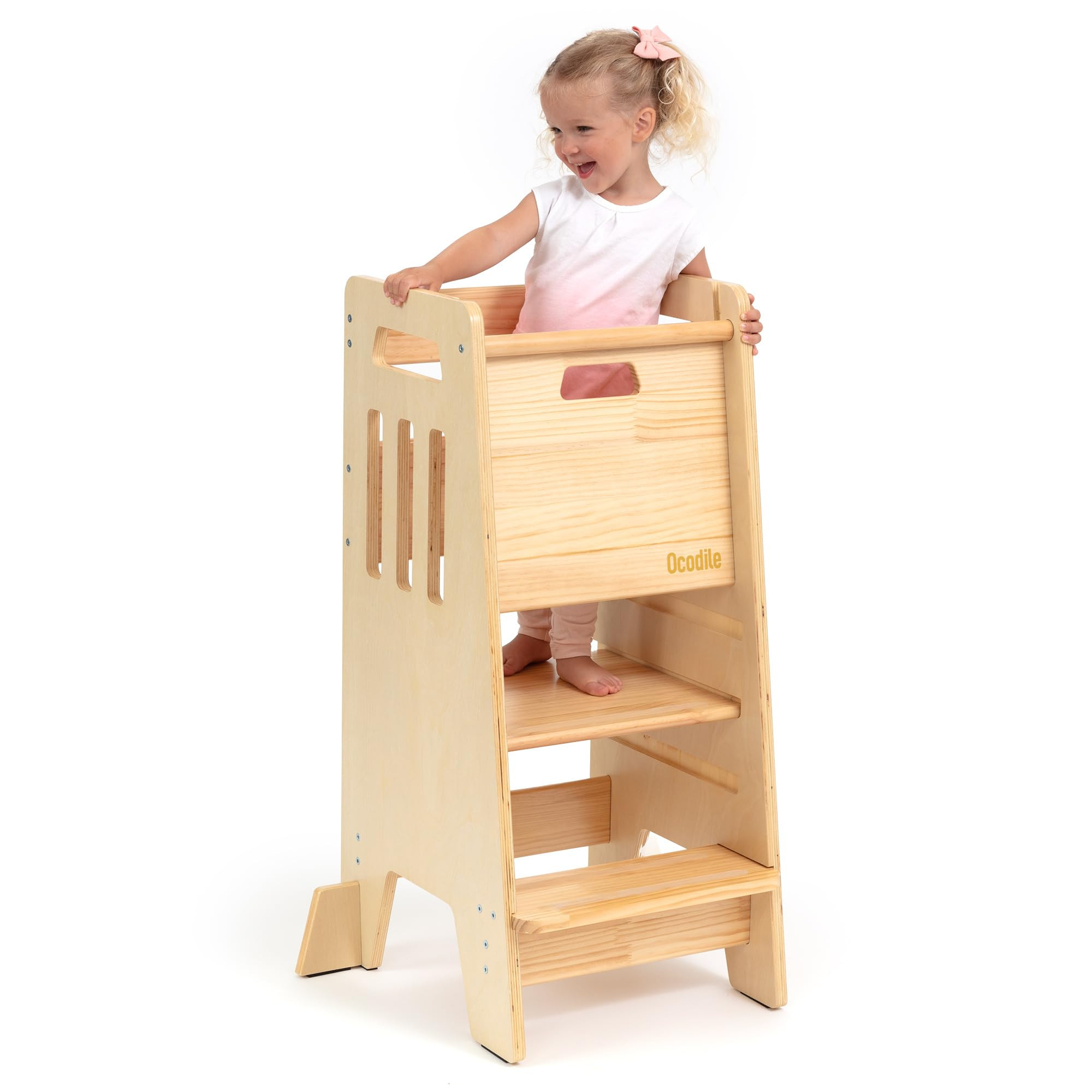 Toddler Tower with a Sliding Door and 3 Adjustable Heights - Complete Toddler Kitchen Stool Helpe... | Amazon (US)