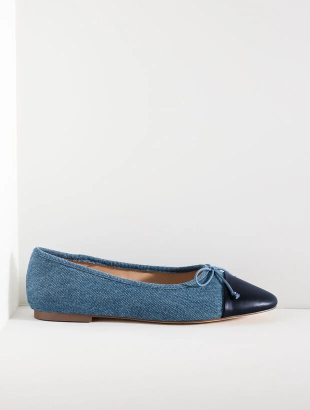 Ansly Denim Nappa Ballet Flats | Talbots