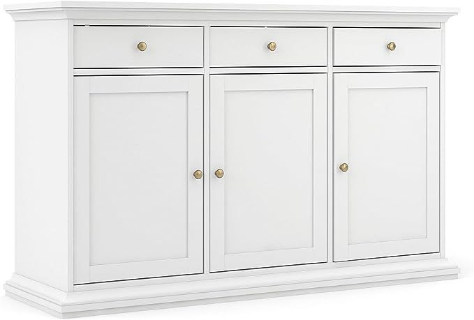 Tvilum Sonoma Sideboard with 3 Doors and 3 Drawers, White | Amazon (US)