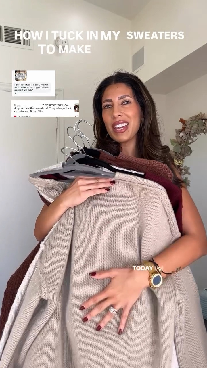 How I tuck in my sweaters part 1. 

#LTKFindsUnder50 #LTKStyleTip #LTKSeasonal
