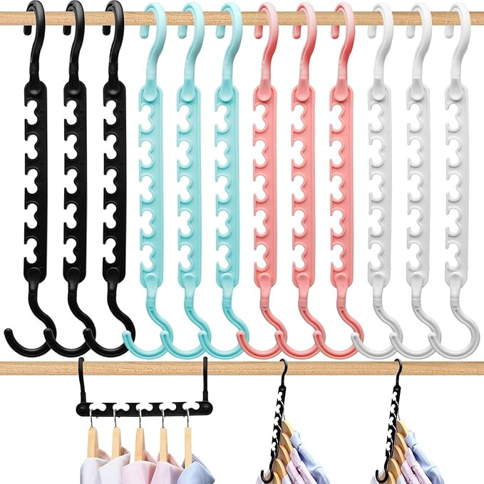 12-Pack-Closet-Organizers-and-Storage,Sturdy Organization-and-Storage-Hangers-Space-Saving for Wa... | Amazon (US)