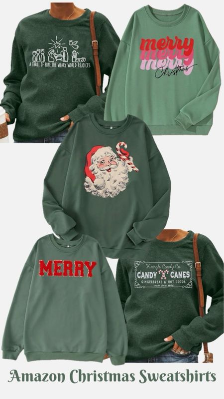 Amazon Christmas Sweatshirts! I am all about green this year, but these all come in multiple colors. Check delivery dates, but I think they all arrive by Christmas! 
………………….
christmas sweatshirt graphic christmas shirt graphic tee graphic sweatshirt Christmas outfit Santa sweatshirt green sweatshirt sweatshirt under $25 school christmas party outfit teacher christmas shirt teacher holiday sweatshirt teacher outfit teacher look candy can sweatshirt Santa shirt merry christmas sweatshirt nativity shirt church Christmas party sweatshirt Christmas Eve outfit Christmas Day outfit amazon finds under $50 amazon finds under $25 gifts for girls gifts for her gifts for teens christmas party outfit holiday party outfit ugly Christmas sweater tacky Christmas sweater 

#LTKHoliday #LTKfamily #LTKkids