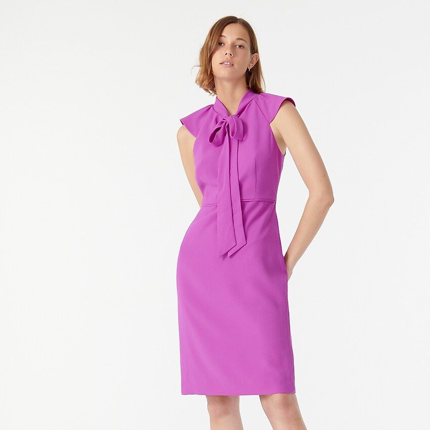 Petite ruffle-front sheath dress in 365 crepe | J. Crew US