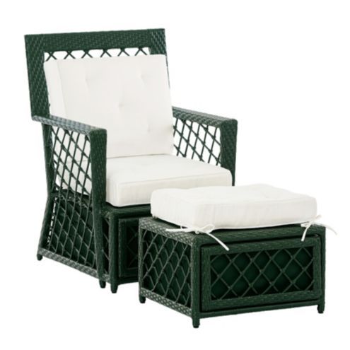 Miles Redd Lancaster Lounge Chair & Ottoman with Cushions | Ballard Designs, Inc.