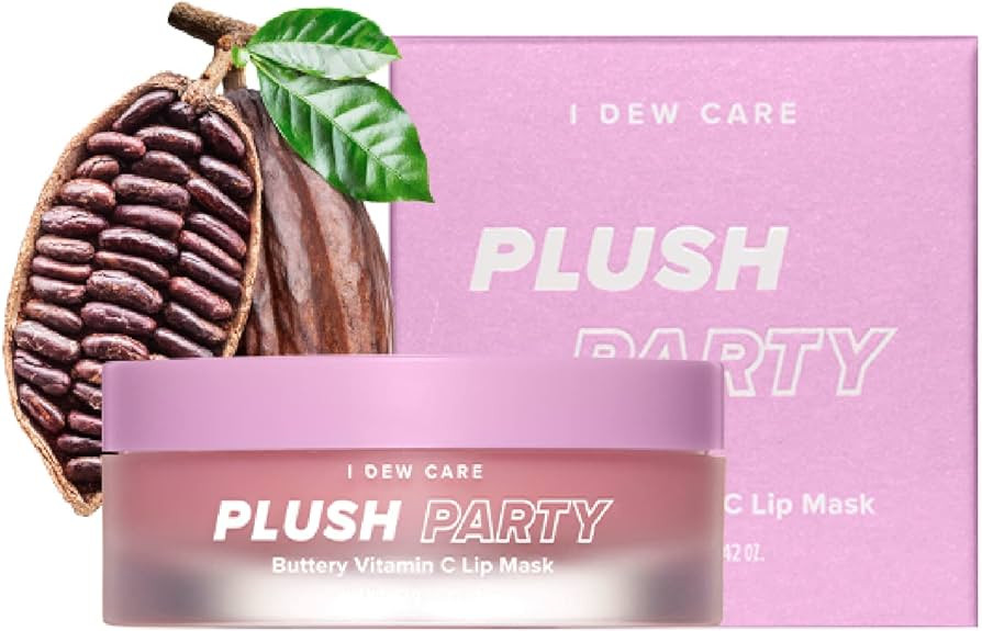I Dew Care Lip Mask - Plush Party | Overnight Moisturizing Vitamin C Sleeping Balm, With Cocoa Bu... | Amazon (US)