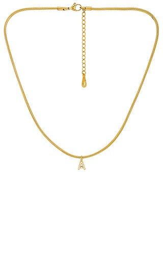 Herringbone Initial Necklace in Gold | Revolve Clothing (Global)
