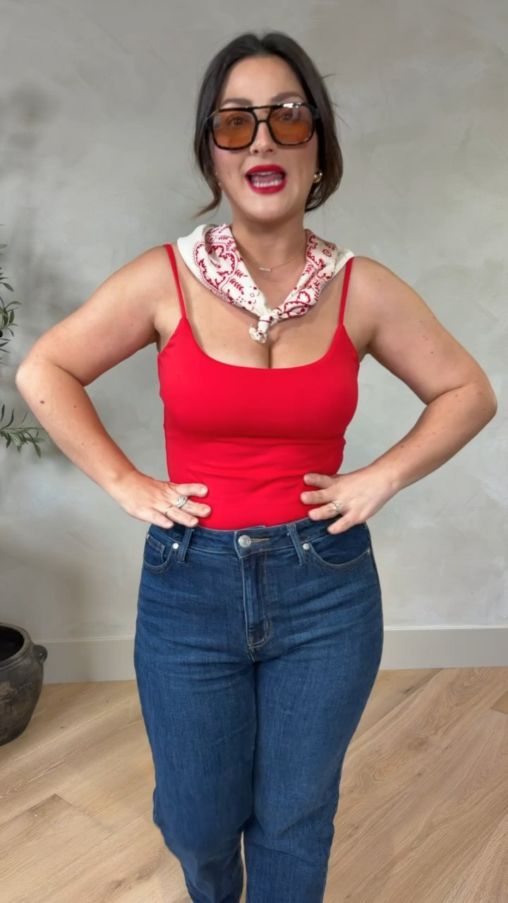 Love accessorizing with a satin scarf to elevate a simple outfit! 

Double lined tank with built in bra! 
Size small

Jeans size 27

5’0” 140lbs 

#LTKootd #LTKPetite #LTKSeasonal