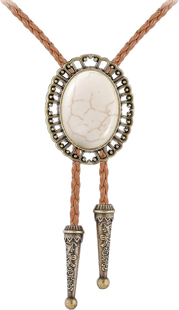 GelConnie Native American Bolo Tie Rodeo Cowboy Leather Necktie Western Necklace Costume Accessor... | Amazon (US)