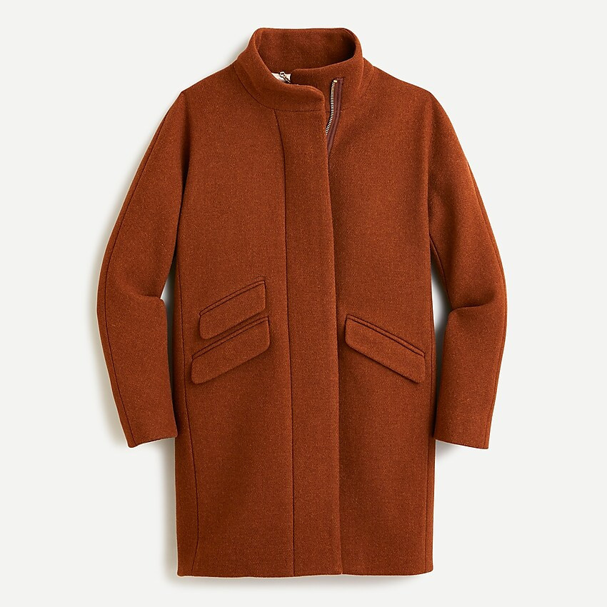 Petite cocoon coat in Italian stadium-cloth wool | J. Crew US