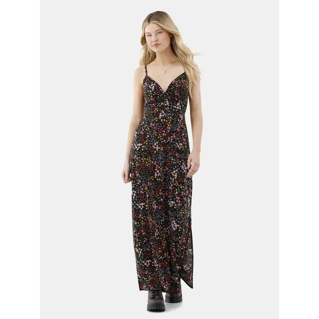 No Boundaries Twist Maxi Dress, Women's and Women's Plus | Walmart (US)