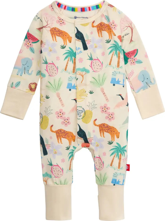 Magnetic Me Wanderlust Travel Print Magnetic Convertible Romper | Nordstrom | Nordstrom