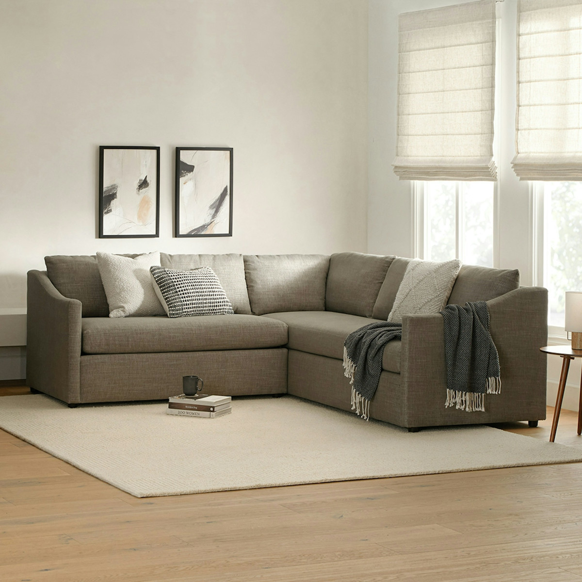 Landry 91" Corner Sectional - Napa Taupe | Article