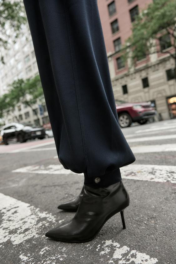 CRACKLED-EFFECT HIGH-HEEL ANKLE BOOTS | Zara UK