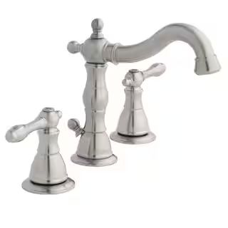 Glacier Bay Lyndhurst 8 in. Widespread 2-Handle High-Arc Bathroom Faucet in Brushed Nickel HD6727... | The Home Depot
