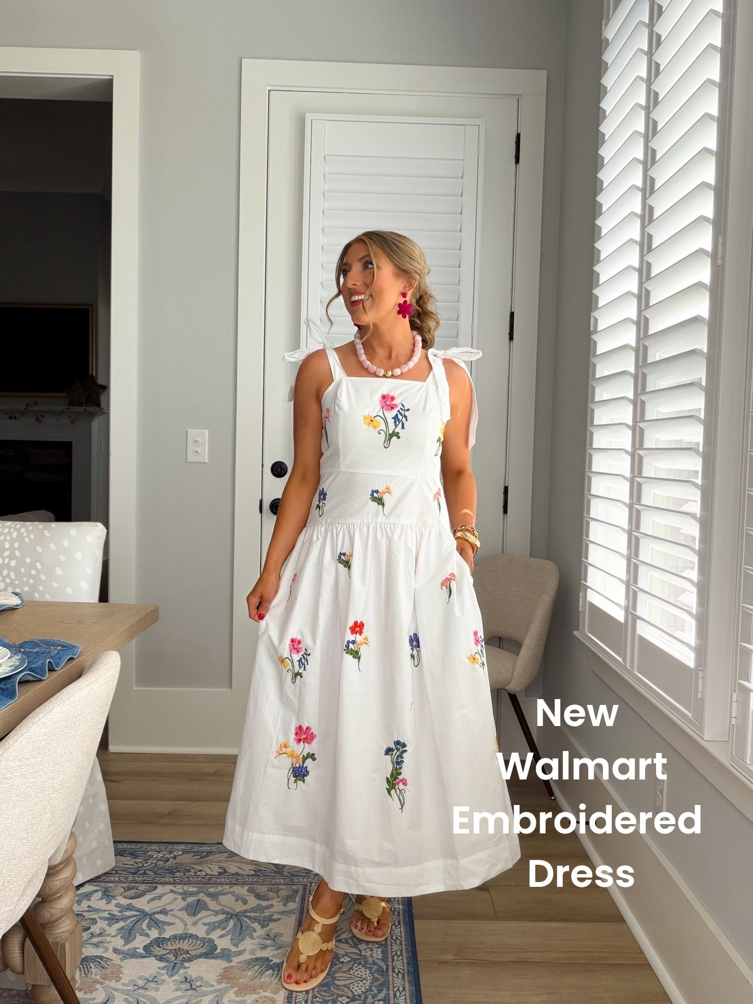 This embroidered floral midi dress might be one of my favorite Walmart fashion finds lately 🌸🤍 The sweetest feminine details, flattering fit, and such a pretty summer dress for brunch, showers, vacation, church, or family photos. I cannot believe this is a Walmart find!

#WalmartFashion #WalmartFinds #MidiDress #SummerDress #FeminineStyle #AffordableFashion #VacationStyle #DressSeason #WalmartStyle #FloralDress #SummerOutfits #OOTD #ClassicStyle #FashionFinds #WalmartNewArrival

#LTKootd #LTKPetite