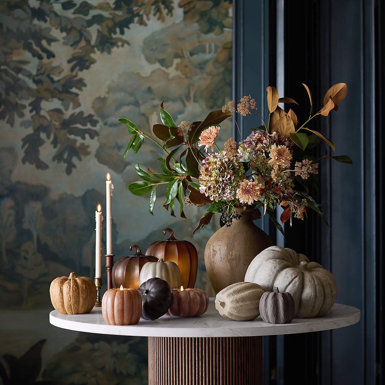 Harvest Ceramic Medium Caramel Pumpkin | Crate & Barrel | Crate & Barrel