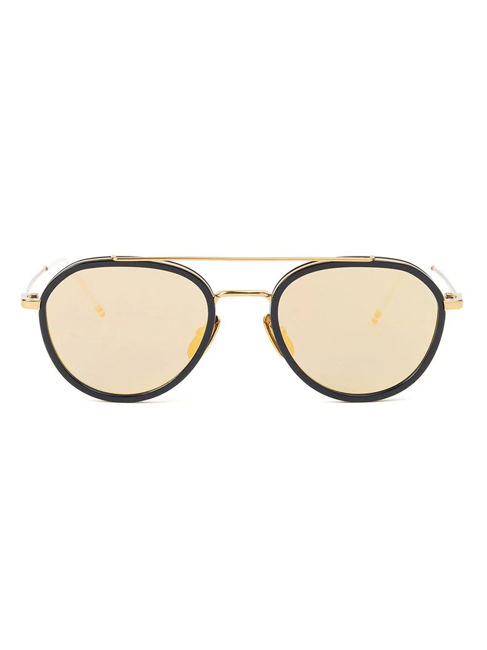 Thom Browne Eyewear round frame sunglasses - Black | FarFetch US