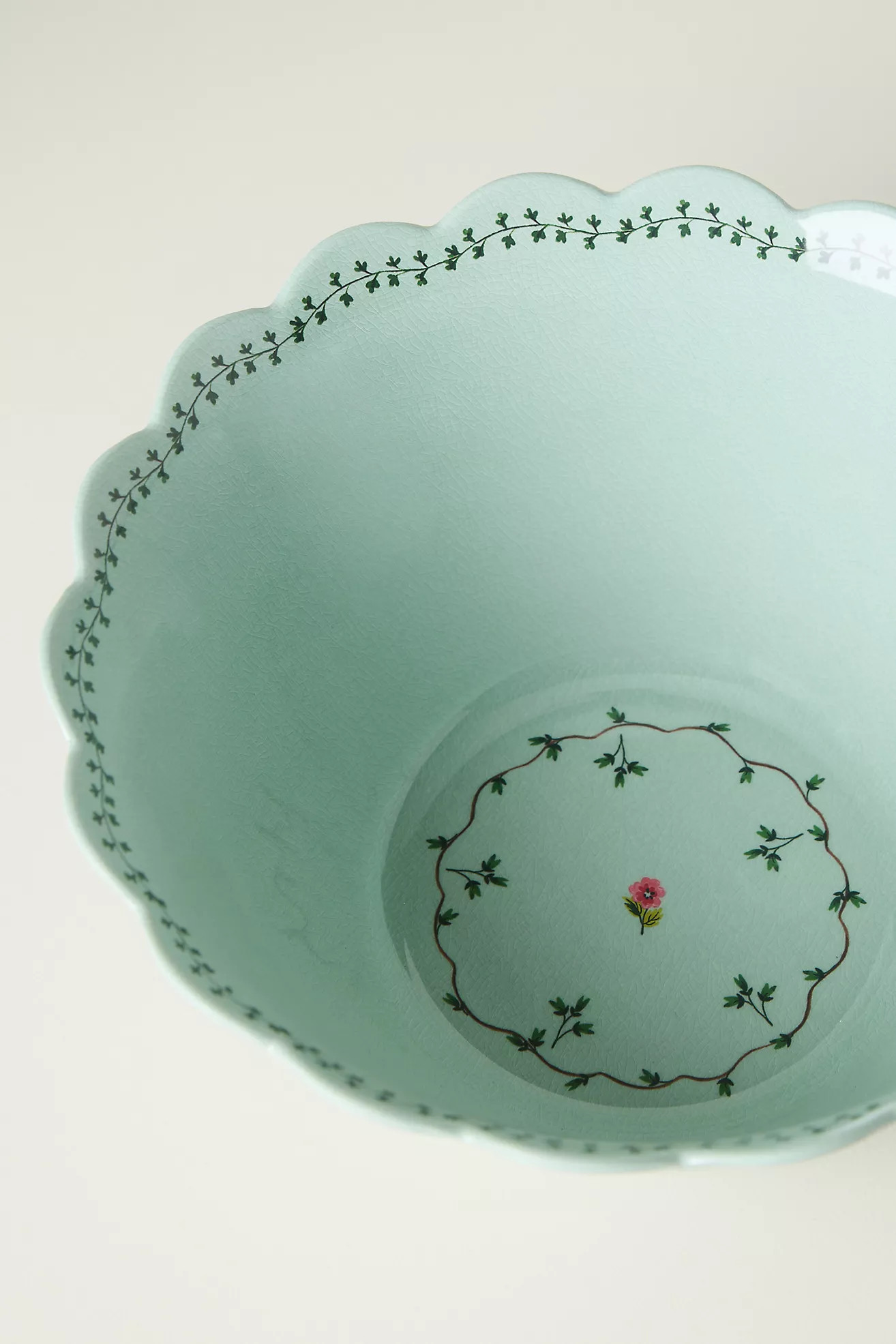 Annette Floral Melamine Serve Bowl | Anthropologie (US)