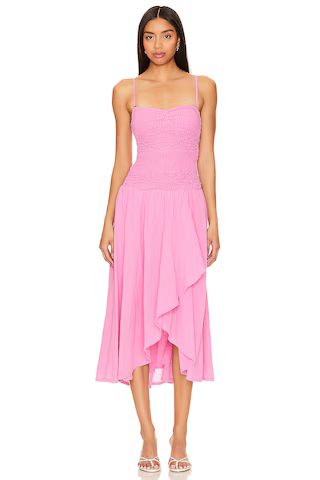 Free People Sparkling Moment Midi Dress in Sugar Magnolia from Revolve.com | Revolve Clothing (Global)