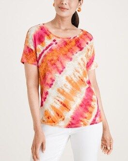 Tie-Dye Relaxed Linen Tee | Chico's