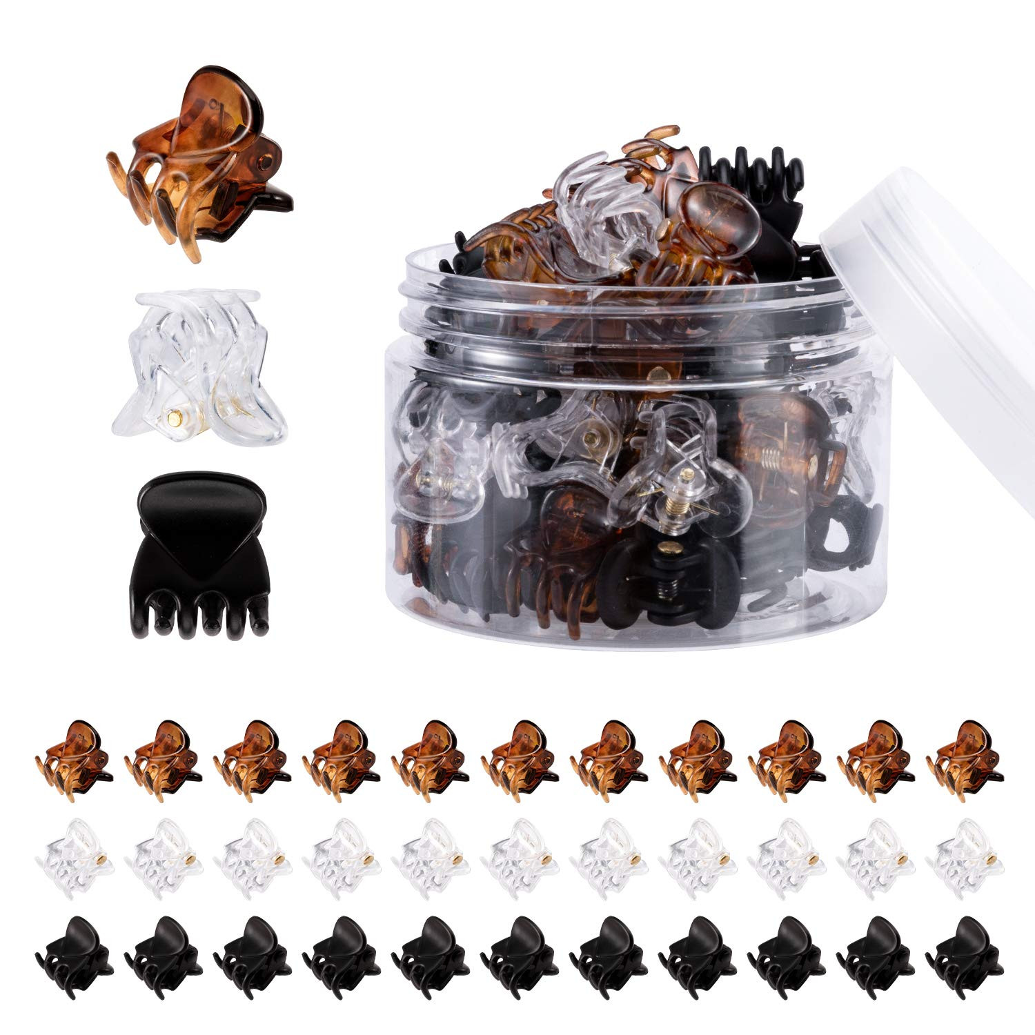 YOHAMA 36 Pcs Durable Mini Hair Claw Clips, Great for Design Kids and Adult Hairstyles, Decroatio... | Amazon (US)