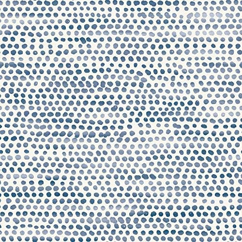 Tempaper Blue Moon Moire Dots Removable Peel and Stick Wallpaper, 20.5 in X 16.5 ft, Made in the USA | Amazon (US)