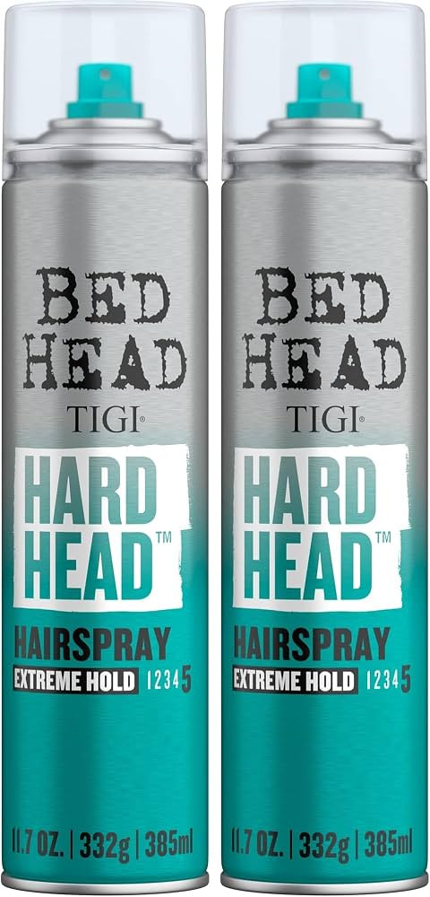 TIGI Hair Spray, Extra Strong Hold, All Hair Types | Bed Head Hard Head | 11.7 oz | 2 Pack | All ... | Amazon (US)