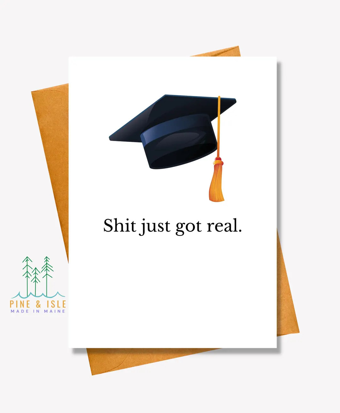 Sh*t Just Got Real | Graduation Card | Proud of You | College Graduation | Funny Card | CO12 - Et... | Etsy (US)