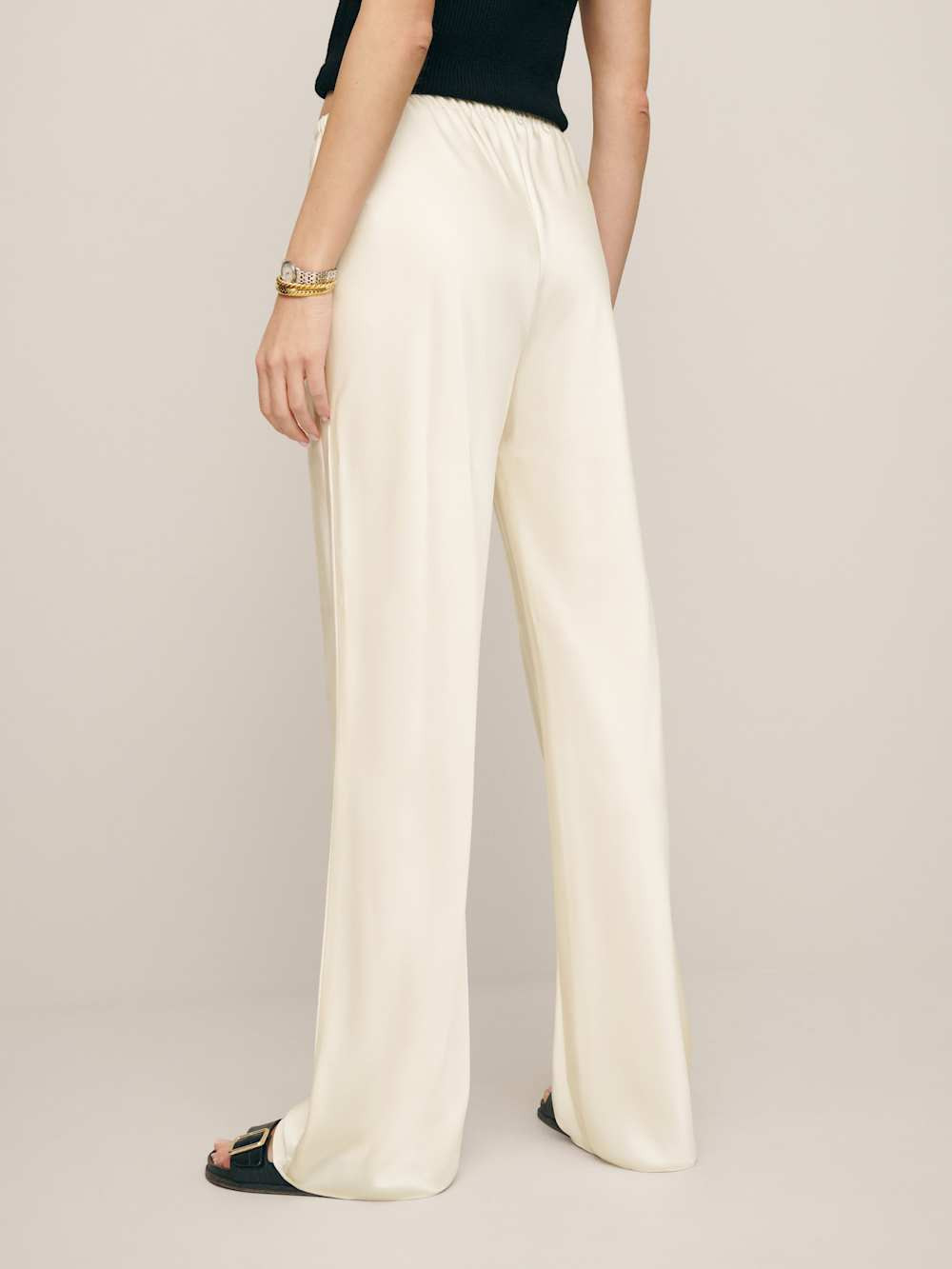 Gale Satin Mid Rise Bias Pant | Reformation (Global)