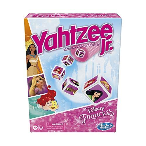 Yahtzee Jr.: Disney Princess Edition Board Game for Kids Ages 4 and Up, For 2-4 Players, Counting... | Amazon (US)