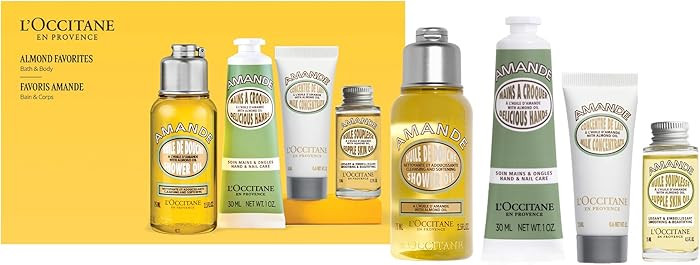 L'OCCITANE Almond Favorites Set: Cleansing Shower & Supple Skin Oils, Hand Cream & Moisturizer, T... | Amazon (US)