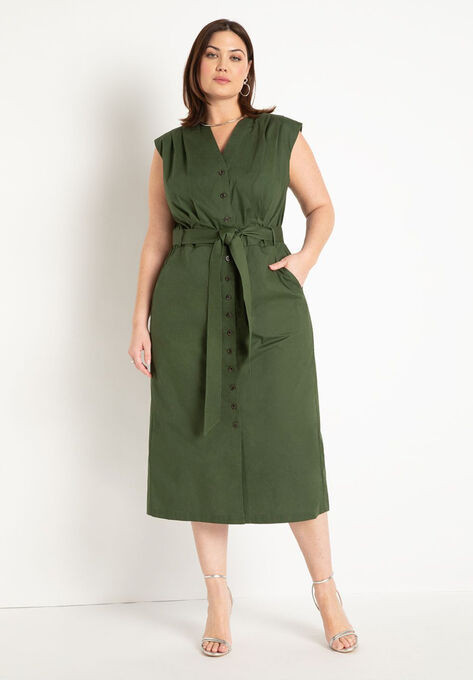 Belted Midi Dress | Eloquii