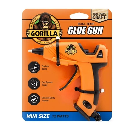 Gorilla Hot Glue Gun Mini - Dual Temp Mini Size Hot Glue Gun with Precision Nozzle | Walmart (US)