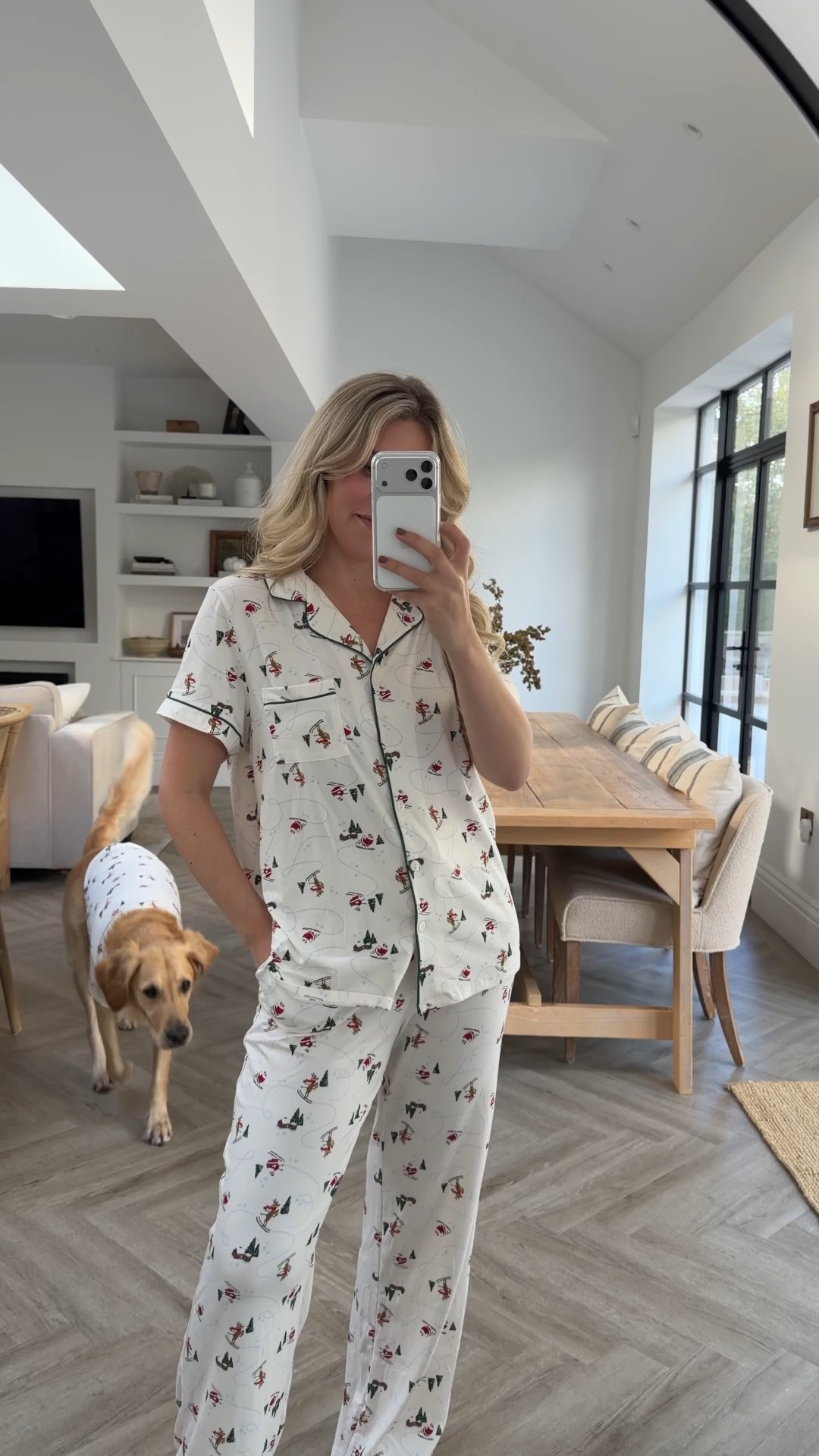 matching family christmas pjs with dog pet 

#LTKwinter #LTKpets #LTKuk