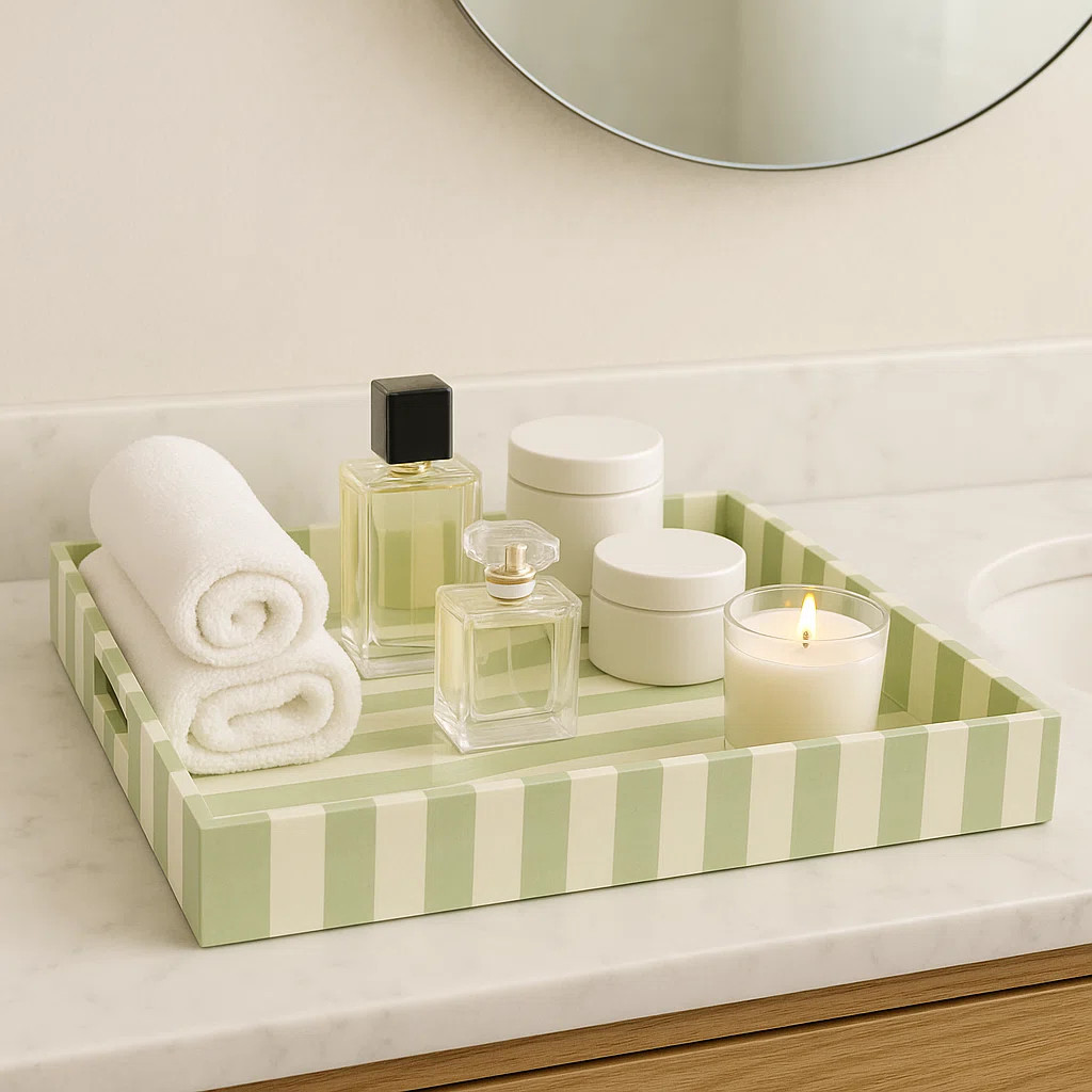 Rose Stripe Tray -Wayfair | Wayfair North America
