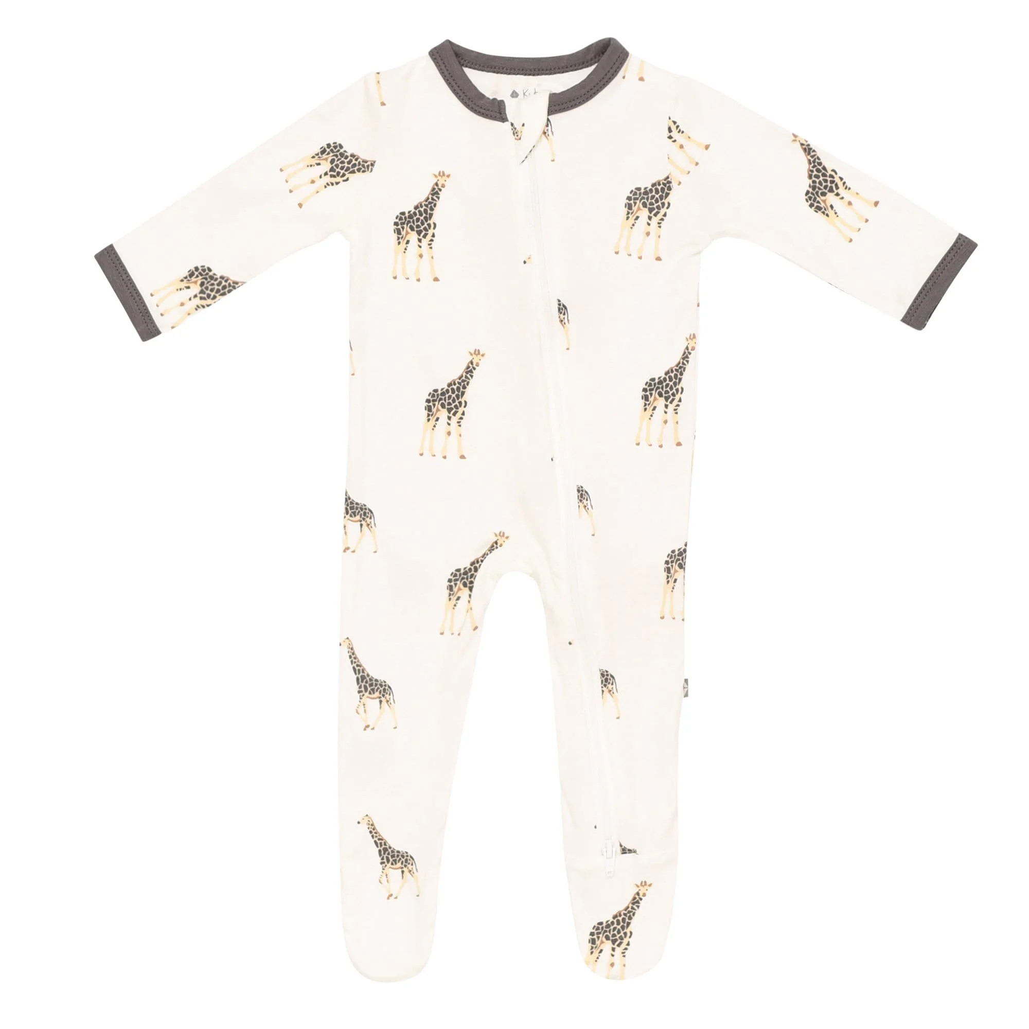 Zippered Footie in Giraffe | Kyte BABY