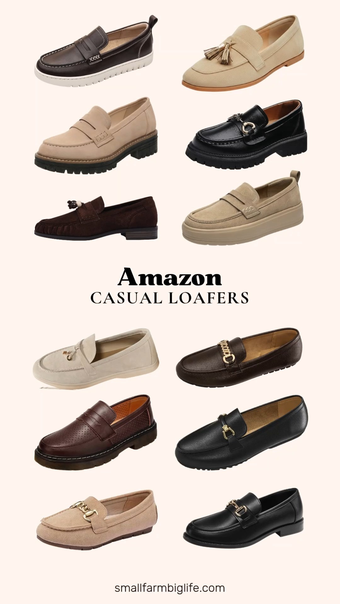 Casual loafers are such an easy fall staple and I have rounded up all my favorite comfortable pairs from Amazon for you.

The black with gold buckle HARENCE Penny Loafers are such a polished, classic pick for business casual workwear, and the black DREAM PAIRS Loafers are just as easy to slip on for a busy office day. For a softer neutral, the light sand suede genuine leather Loafers and the beige suede ABEJOJO Loafers are both water resistant and comfortable enough for everyday walking or driving.

The beige tassel Suede Loafers add such a nice detail for the office, and the dark brown Alicegana Penny Loafers have a soft footbed that makes them great for all day wear. I am also loving the tan Rihero Platform Loafers for fall walking or coffee runs, and the coffee brown perforated Penny Loafers for a breathable, everyday option.

For something a little chunkier, the beige platform Chunky Penny Loafers and the black Chunky Platform Loafers both have that trendy lug sole look that is everywhere right now. The suede chocolate brown Ruched Toe Loafers add a fun beaded detail, and the coffee brown KORDAL Penny Loafers round things out as a classic, comfortable option for work or driving.

So many comfortable loafer options to shop for fall, all linked for you.

#amazonfashion #loafers #fallfashion #businesscasual #falloutfits 

 #LTKootd #LTKOver40 #LTKWorkwear